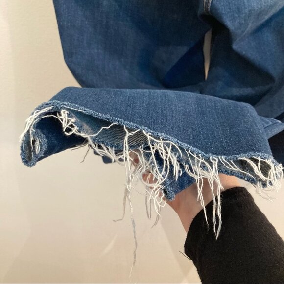 SILVER JEANS Sz 16 x 33 Izzy Bootcut Cropped to Ankle Length  Raw Hem Jeans - Picture 6 of 7